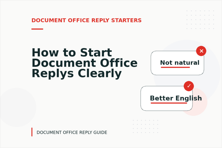 How to Start Document Office Replys Clearly