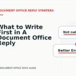 What to Write First in A Document Office Reply