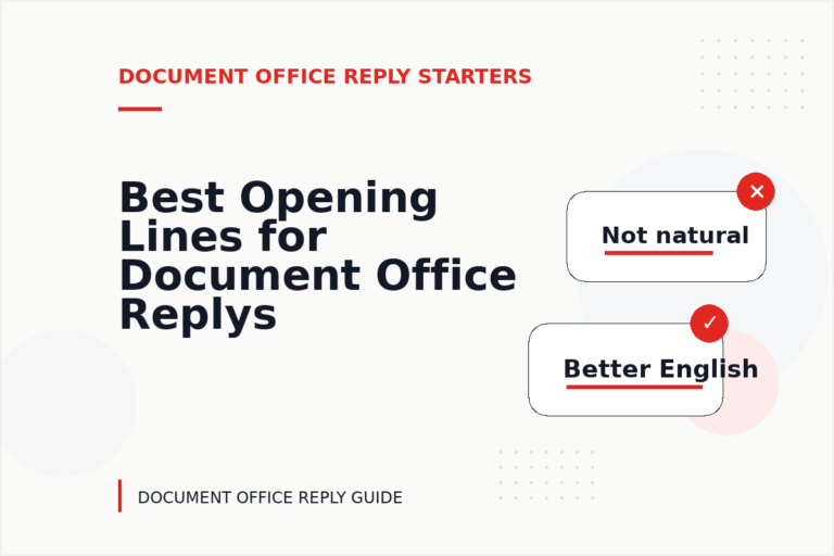 Best Opening Lines for Document Office Replys