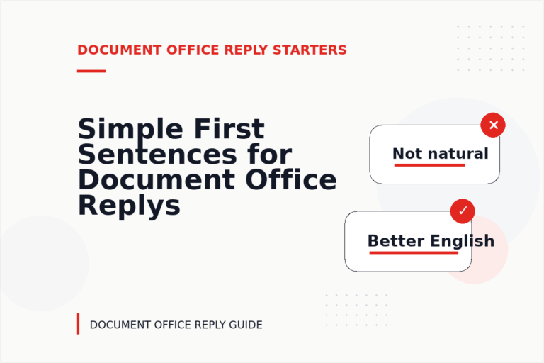 Simple First Sentences for Document Office Replys