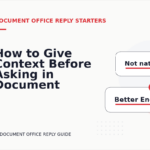How to Give Context Before Asking in Document Office Reply English