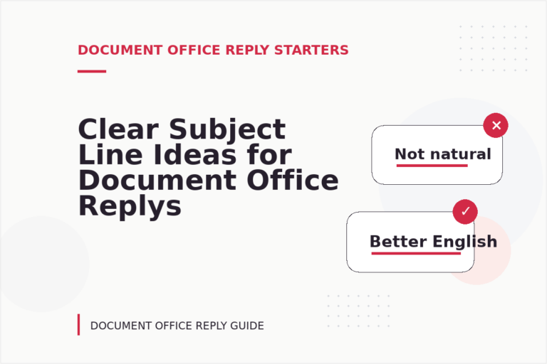 Clear Subject Line Ideas for Document Office Replys