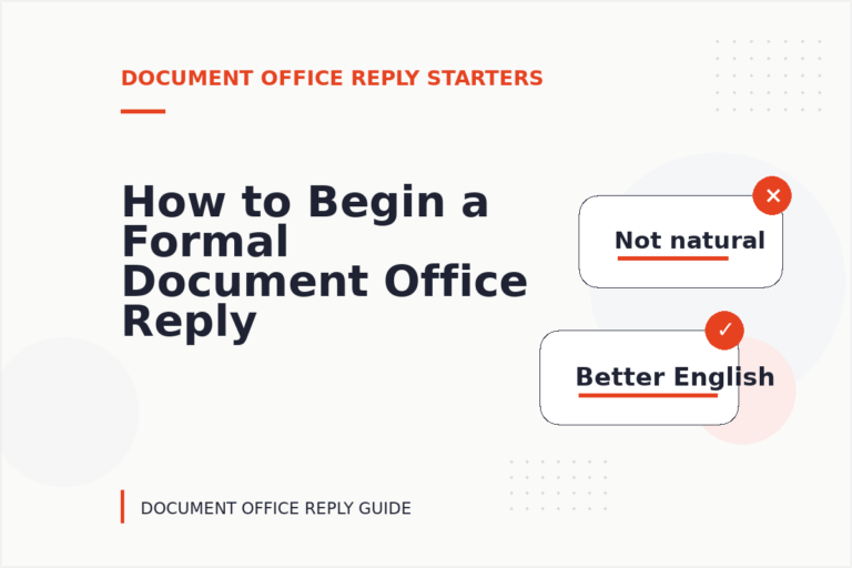 How to Begin a Formal Document Office Reply How to Begin a Formal Document Office Reply