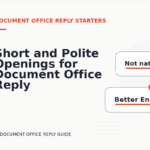 Short and Polite Openings for Document Office Reply English