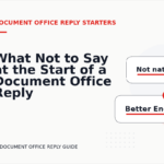 What Not to Say at the Start of a Document Office Reply