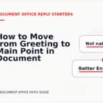 How to Move from Greeting to Main Point in Document Office Reply English