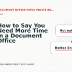 How to Say You Need More Time in a Document Office Reply