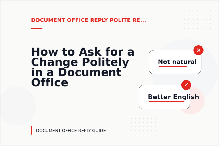 How to Ask for a Change Politely in a Document Office Reply