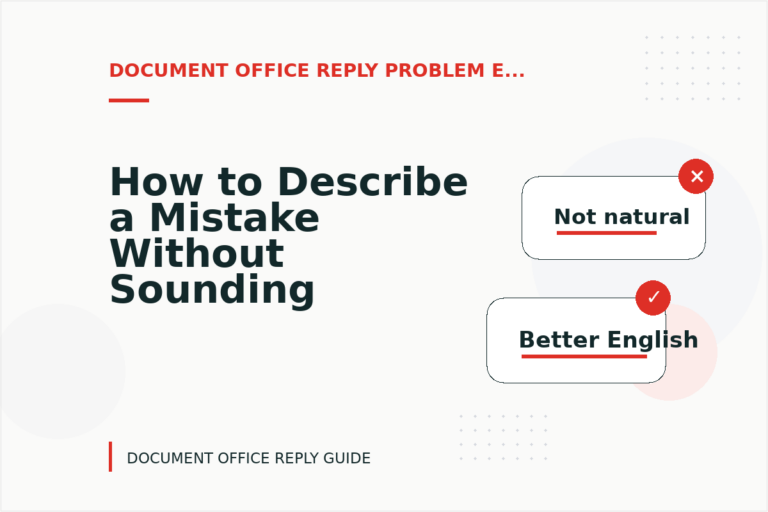How to Describe a Mistake Without Sounding Rude in Document Office Reply English How to Describe a Mistake Without Sounding Rude in Document Office Reply English