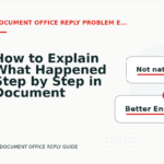 How to Explain What Happened Step by Step in Document Office Reply English