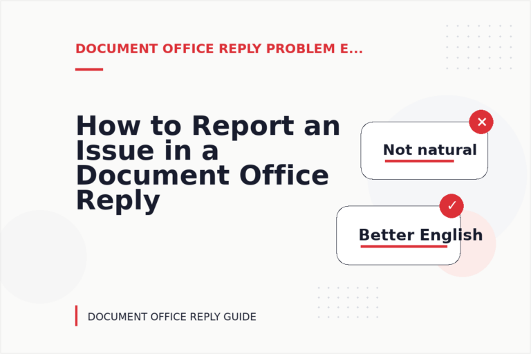 How to Report an Issue in a Document Office Reply