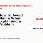 How to Avoid Blame When Explaining a Problem in Document Office Reply English