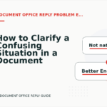 How to Clarify a Confusing Situation in a Document Office Reply