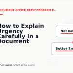 How to Explain Urgency Carefully in a Document Office Reply