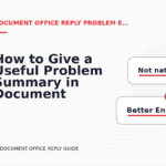How to Give a Useful Problem Summary in Document Office Reply English
