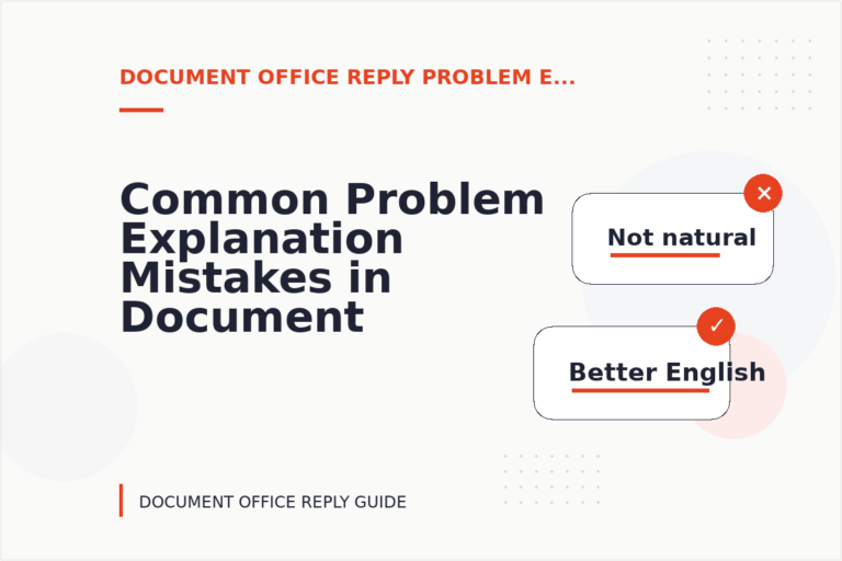 Common Problem Explanation Mistakes in Document Office Reply English