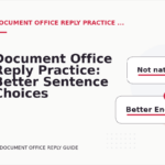 Document Office Reply Practice: Better Sentence Choices