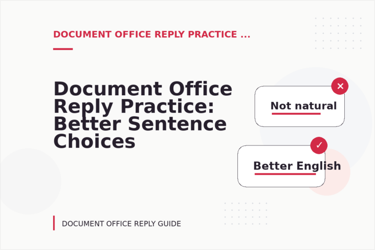 Document Office Reply Practice: Better Sentence Choices