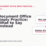 Document Office Reply Practice: What to Say Instead