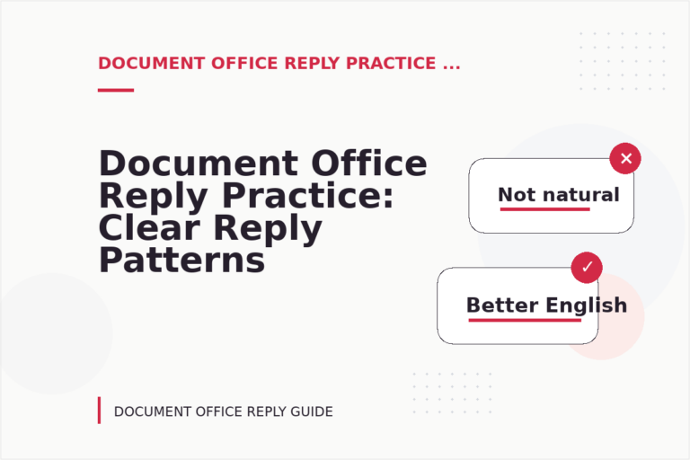 Document Office Reply Practice: Clear Reply Patterns