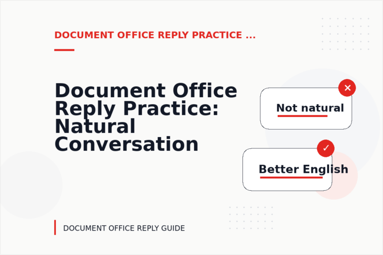 Document Office Reply Practice: Natural Conversation Lines