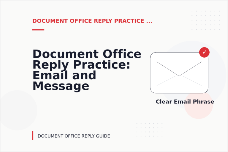 Document Office Reply Practice: Email and Message Examples
