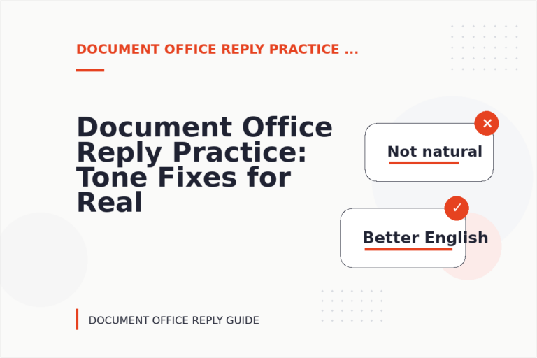 Document Office Reply Practice: Tone Fixes for Real Situations