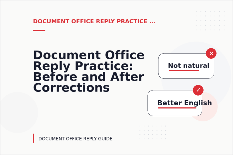 Document Office Reply Practice: Before and After Corrections