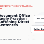 Document Office Reply Practice: Softening Direct Sentences