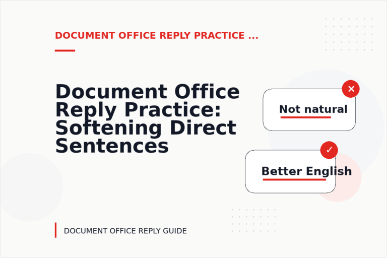 Document Office Reply Practice: Softening Direct Sentences