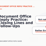 Document Office Reply Practice: Closing Lines and Follow-Ups