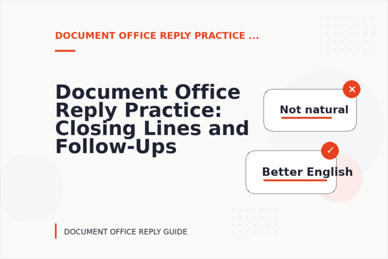 Document Office Reply Practice: Closing Lines and Follow-Ups